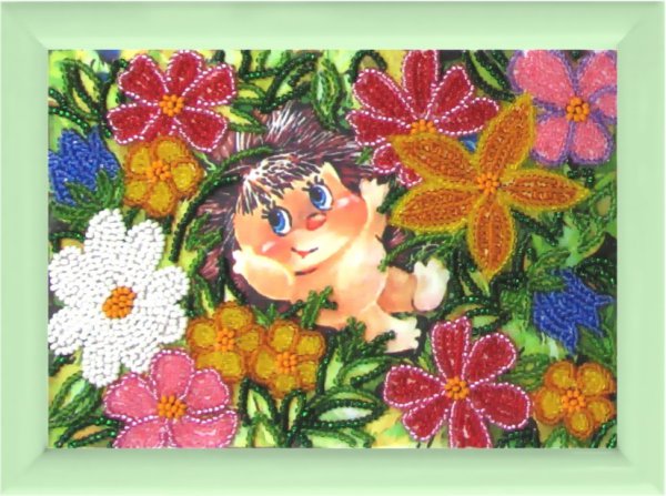Купить вышивку Ежик в цветах (арт. 932) от Butterfly